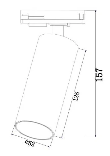 Трековый светильник Однофазный UNITY Focus LED 12W, 4000K, Белый (Maytoni Technical, TR021-1-12W4K) - Amppa.ru