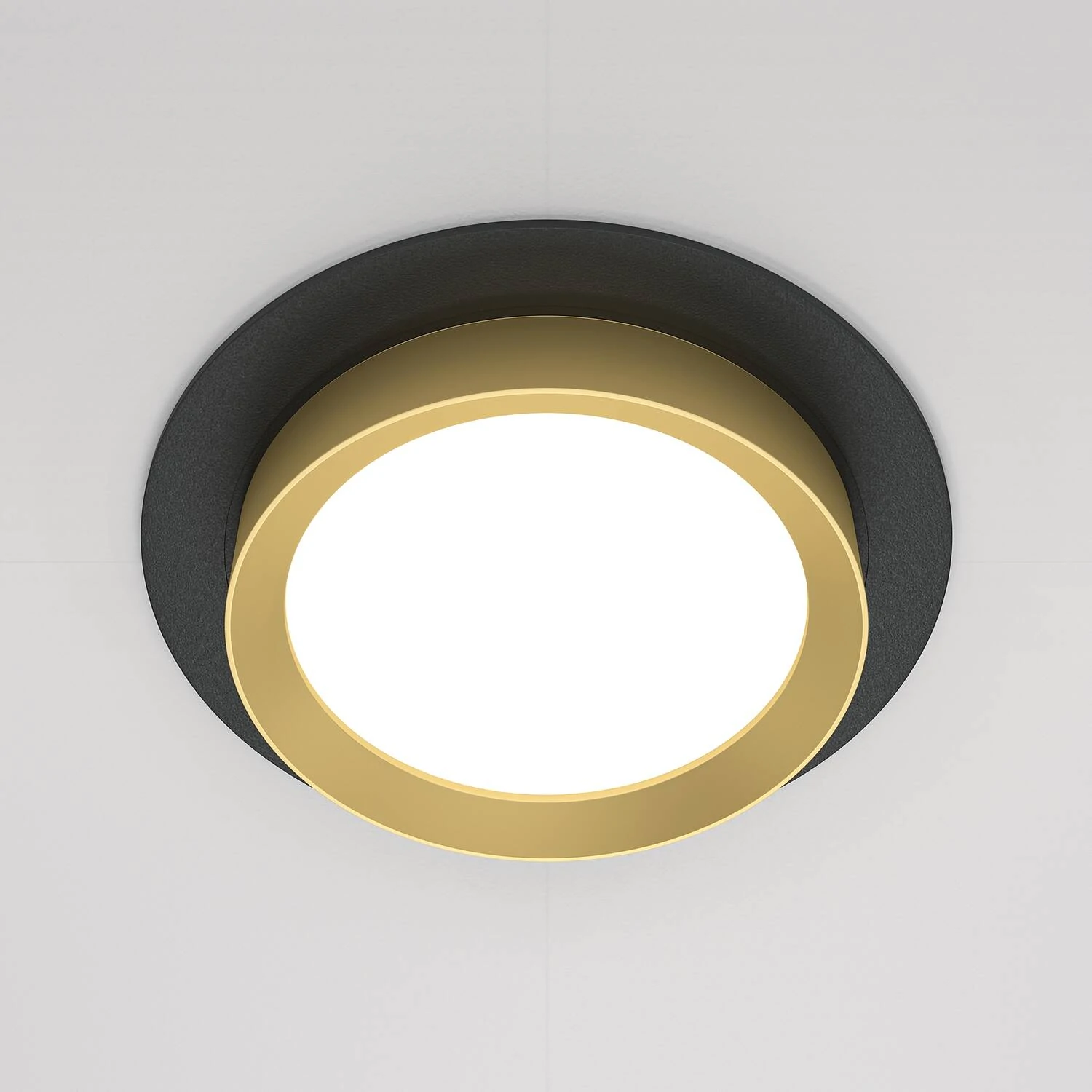 Встраиваемый светильник Downlight Hoop, 1xGX53 Черный с Золотом (Maytoni Technical, DL086-GX53-RD-BG) - Amppa.ru