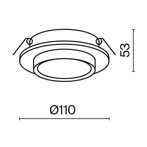 Встраиваемый светильник Downlight Hoop, 1xGX53 Черный с Золотом (Maytoni Technical, DL086-GX53-RD-BG) - Amppa.ru