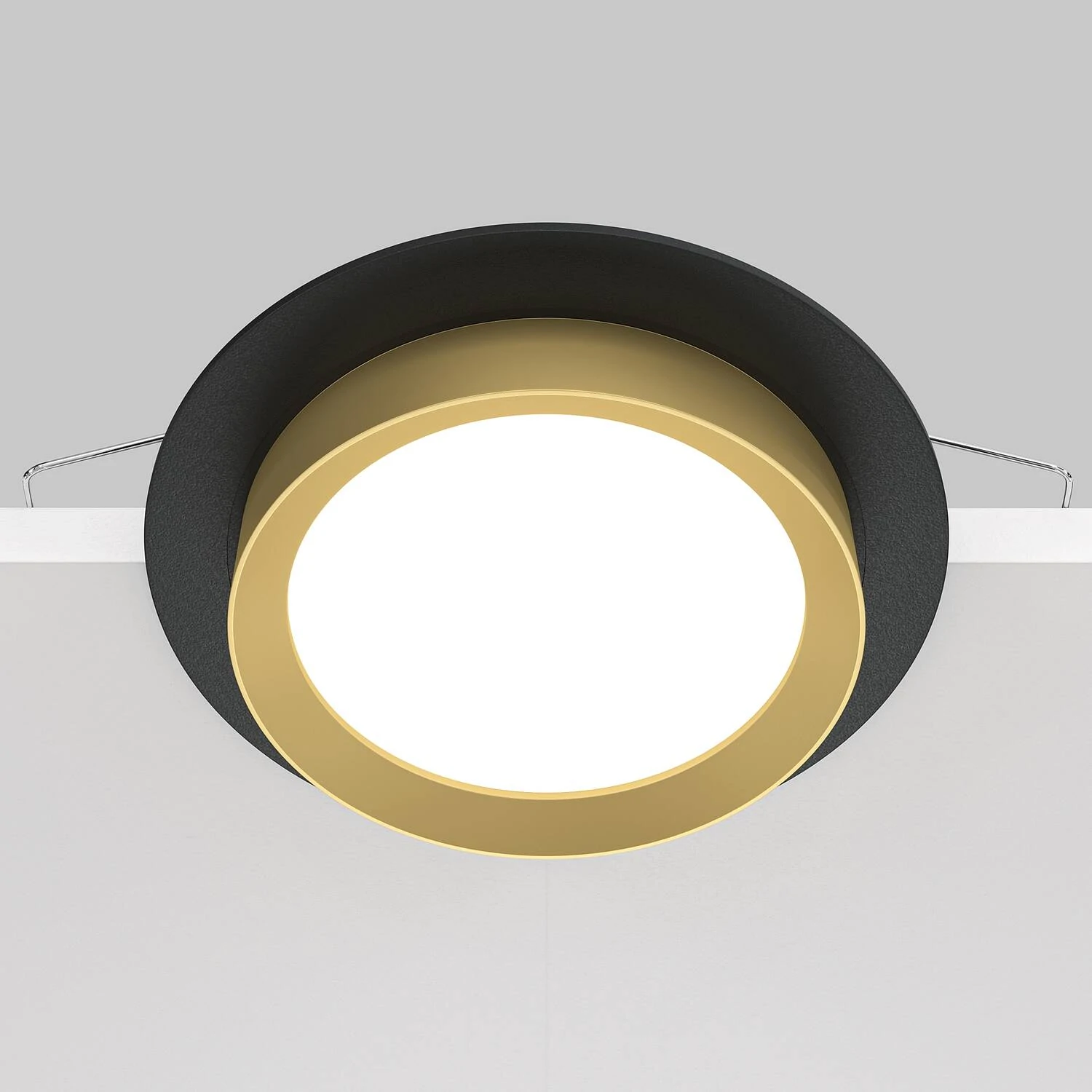 Встраиваемый светильник Downlight Hoop, 1xGX53 Черный с Золотом (Maytoni Technical, DL086-GX53-RD-BG) - Amppa.ru