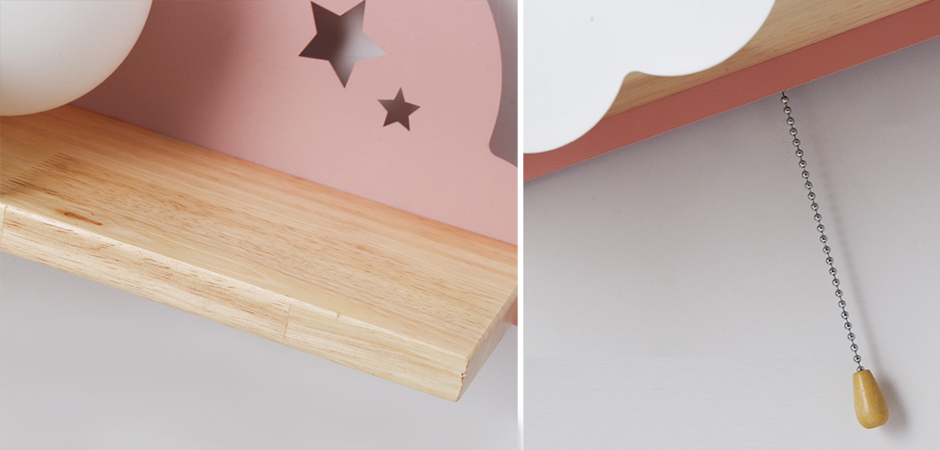 Бра с полкой Серое Облако Wall Lamp Gray Cloud