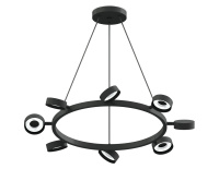 Корпус светильника подвесной поворотный для насадок D85 C9198/8 SBK черный песок D690*1200mm GX53/8 (Ambrella Light, C9198)