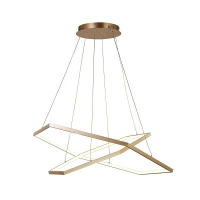 Подвесной светодиодный светильник Hexagon, 1xLED 56W, Золото и Золото (Favourite, 2103-14P)