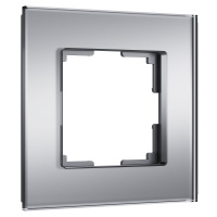 W0013106/ Электроустановочные изделия - Рамка на 1 пост Senso (серебряный, стекло soft-touch)
