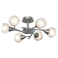 Потолочная люстра Lgo, 6xE14, Хром и Белый (Lussole, GRLSP-0141)