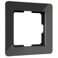 W0012708/ Электроустановочные изделия Рамка на 1 пост Acrylic (черный)