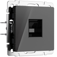 W1181048/ Электроустановочные изделия - Розетка Ethernet RJ-45 (черный акрил)