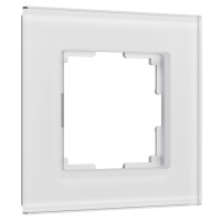 W0013101/ Электроустановочные изделия - Рамка на 1 пост Senso (белый, стекло soft-touch)