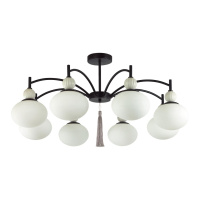 Люстра Потолочная Gloriya Neoclassi, 8xE14, Черный; Серый (Lumion, 8273/8c)